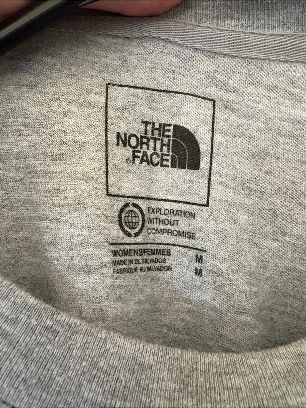 The North Face Men's Short Sleeve Crew T-Shirt - Heather Gray - Picture 2 of 3